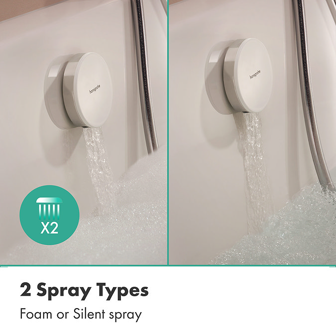 hansgrohe Exafill Bath Filler, Waste and Overflow Trim Set - Chrome/White