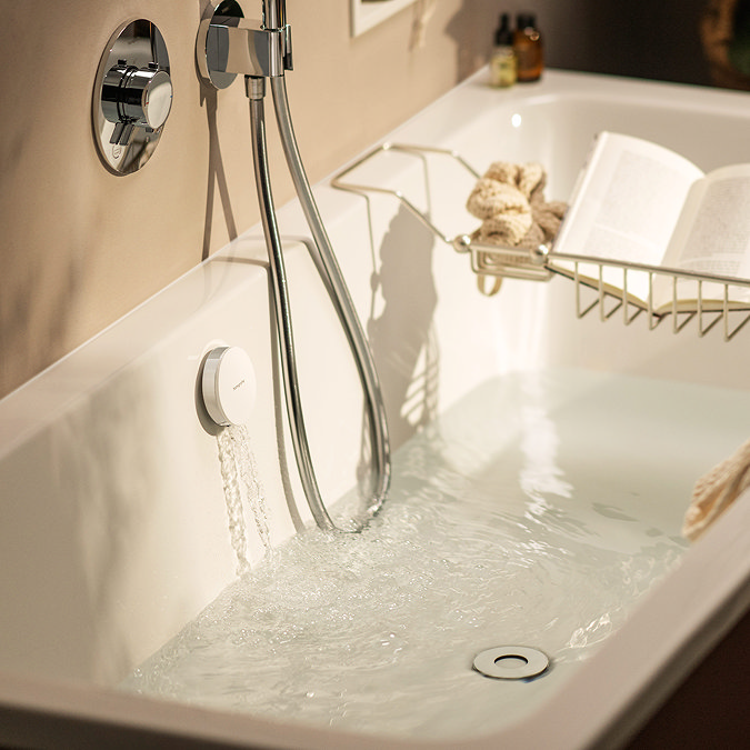 hansgrohe Exafill Bath Filler, Waste and Overflow Trim Set - Chrome/White