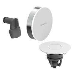 hansgrohe Exafill Bath Filler, Waste and Overflow Trim Set - Chrome/White