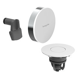 hansgrohe Exafill Bath Filler, Waste and Overflow Trim Set - Chrome/White