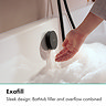 hansgrohe Exafill Bath Filler, Waste and Overflow Trim Set - Matt Black