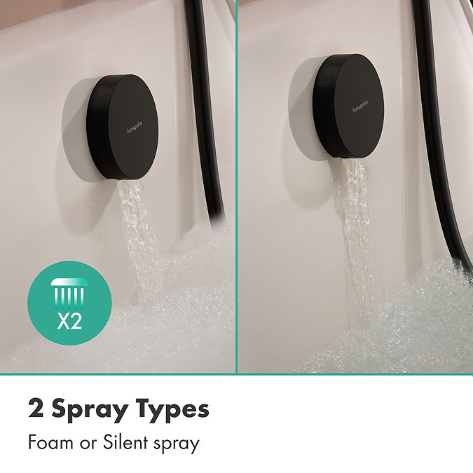 hansgrohe Exafill Bath Filler, Waste and Overflow Trim Set - Matt Black