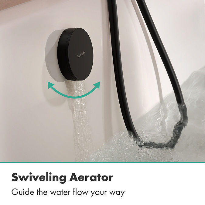 hansgrohe Exafill Bath Filler, Waste and Overflow Trim Set - Matt Black