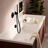 hansgrohe Exafill Bath Filler, Waste and Overflow Trim Set - Matt Black