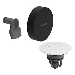 hansgrohe Exafill Bath Filler, Waste and Overflow Trim Set - Matt Black