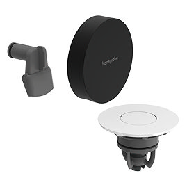 hansgrohe Exafill Bath Filler, Waste and Overflow Trim Set - Matt Black
