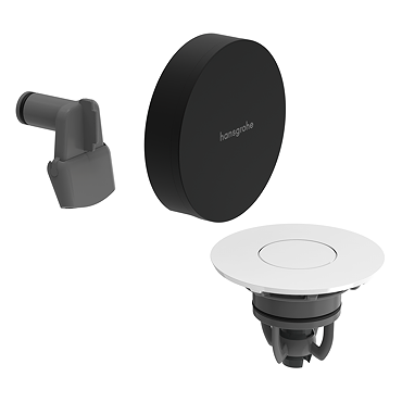 hansgrohe Exafill Bath Filler, Waste and Overflow Trim Set - Matt Black