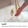 hansgrohe Exafill Bath Filler, Waste and Overflow Trim Set - Polished Gold
