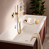 hansgrohe Exafill Bath Filler, Waste and Overflow Trim Set - Polished Gold