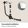 hansgrohe Exafill Bath Filler, Waste and Overflow Trim Set - White