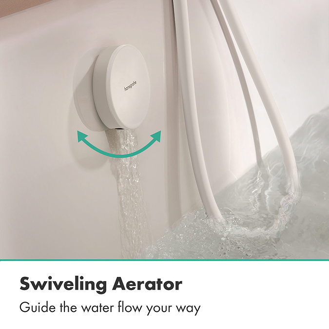 hansgrohe Exafill Bath Filler, Waste and Overflow Trim Set - White
