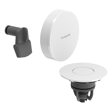 hansgrohe Exafill Bath Filler, Waste and Overflow Trim Set - White