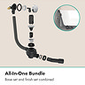hansgrohe Exafill Complete Bath Filler, Waste & Overflow Set - Chrome