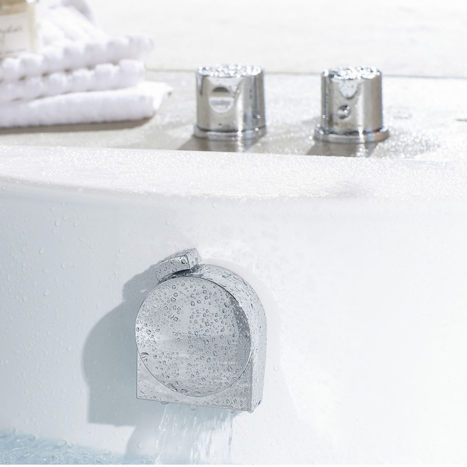 hansgrohe Exafill S Finish Set Bath Filler Waste & Overflow Set - Chrome - 58117000 Profile Large I
