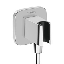 hansgrohe FixFit Q Wall Outlet with Shower Holder - 26887000 Medium Image