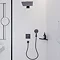 hansgrohe FixFit Square Wall Outlet with Non-Return Valve - Matt Black - 26455670  Feature Large Image