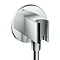 hansgrohe FixFit Wall Outlet S with Shower Holder - 26487000 Large Image