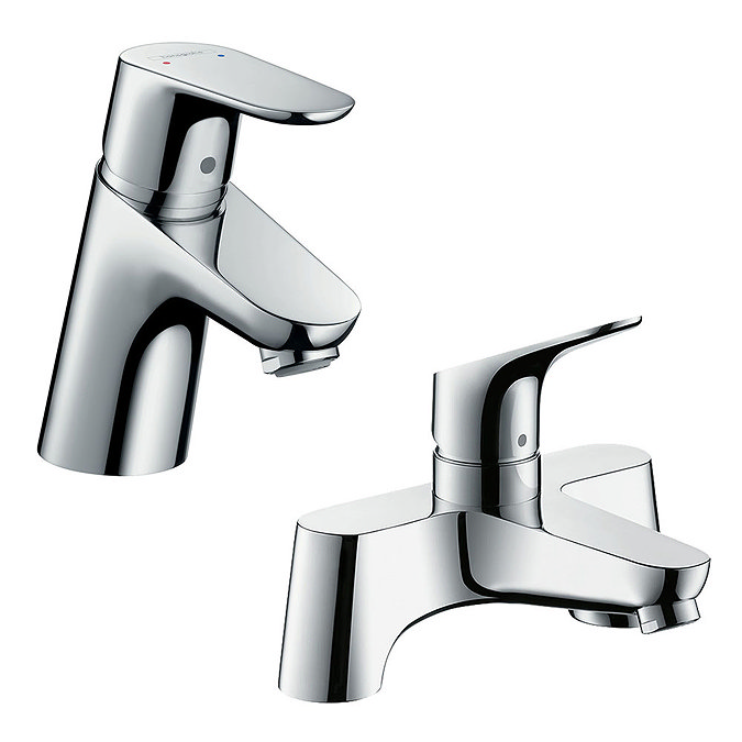 hansgrohe Focus 70 Basin Mixer + Bath Filler Tap Package Large Image