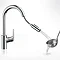 hansgrohe Focus M41 Single Lever Kitchen Mixer 240 with Pull Out Spray - Stainless Steel - 31815800 