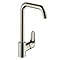 hansgrohe Focus M41 Single Lever Kitchen Mixer 260 - Stainless Steel - 31820800 Large Image