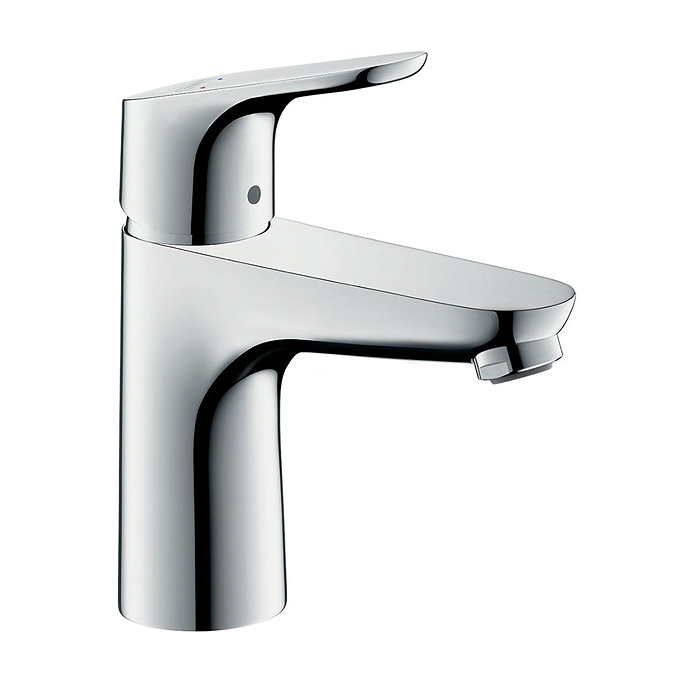 hansgrohe Focus Single Lever Basin Mixer 100 with 2 Flow Rates and Pop-up Waste - 31657000 Large Ima