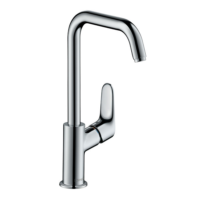 hansgrohe Focus Single Lever Basin Mixer 240 with Swivel Spout and Pop-up Waste - 31609000 Large Ima
