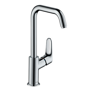 hansgrohe Focus Single Lever Basin Mixer 240 with Swivel Spout and Pop-up Waste - 31609000  Profile 