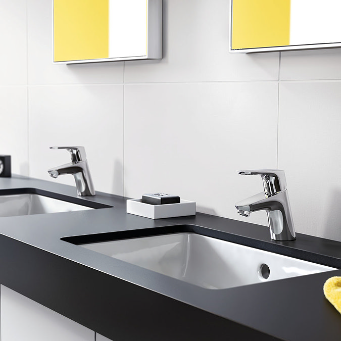 hansgrohe Focus Single Lever Basin Mixer 70 with Pop-up Waste - 31730000 In Bathroom Large Image