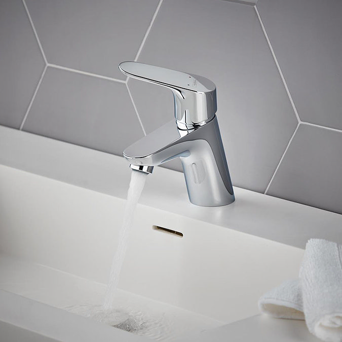 hansgrohe Focus Single Lever Basin Mixer 70 with Push-open Waste - 31604000 Profile Large Image
