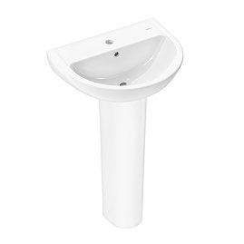 hansgrohe GladeLake S 550mm 1TH Basin + Full Pedestal