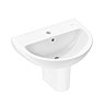 hansgrohe GladeLake S 550mm 1TH Basin + Semi Pedestal