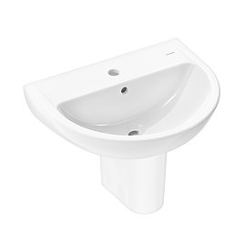 hansgrohe GladeLake S 600mm 1TH Basin + Semi Pedestal