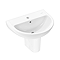 hansgrohe GladeLake S 600mm 1TH Basin + Semi Pedestal
