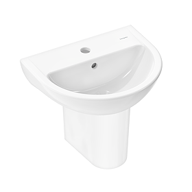 hansgrohe GladeLake S Handrinse 450mm 1TH Handrinse Basin + Semi Pedestal