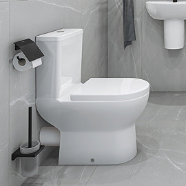 hansgrohe GladeLake S Rimless Close Coupled Toilet with AquaChannel Flush