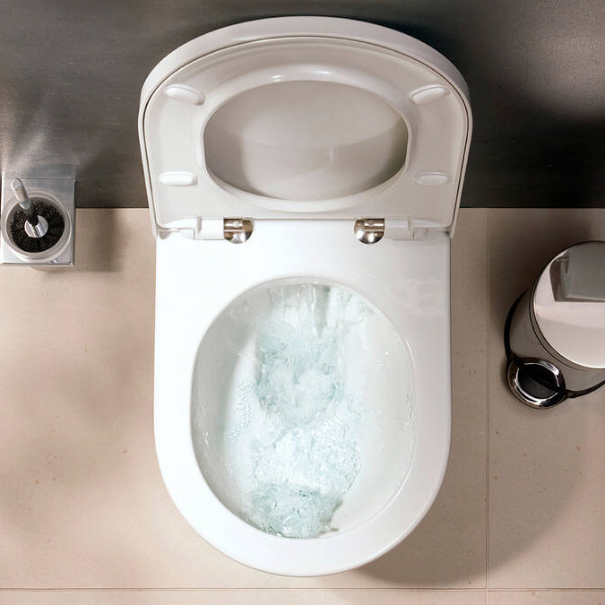 hansgrohe GladeLake S Rimless Wall Hung Toilet with AquaChannel Flush