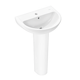 hansgrohe GladeLake S 600mm 1TH Basin + Full Pedestal