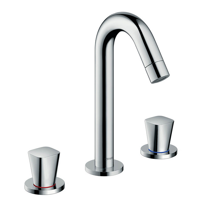 hansgrohe Logis 3-Hole Basin Mixer 150 with Pop-up Waste - 71133000 Large Image