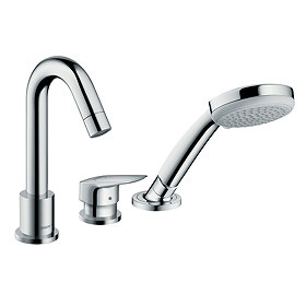 hansgrohe Logis 3-hole Deck Mounted Single Lever Bath Mixer - 71310000 Large Image