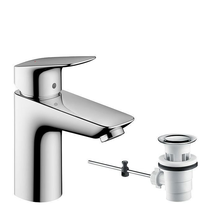 hansgrohe Logis Single Lever Basin Mixer 100 with Pop-up Waste