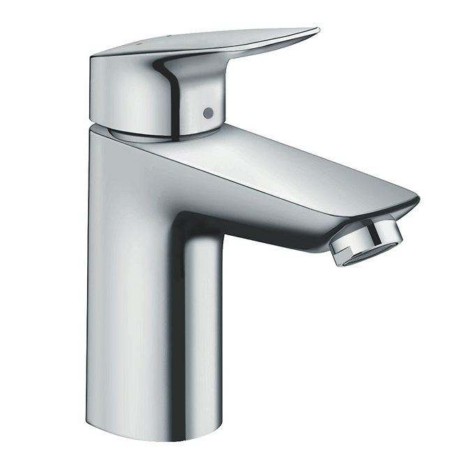 hansgrohe Logis Single Lever Basin Mixer 100 with Pop-up Waste - 71100000 Large Image