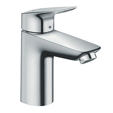 hansgrohe Logis Single Lever Basin Mixer 100 without Waste (min. 0.2 Bar) - 71101010  Profile Large 