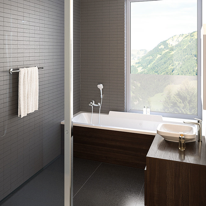 hansgrohe Logis Single Lever Basin Mixer 190 without Waste (min. 0.5 Bar) - 71091010 In Bathroom La