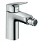 hansgrohe Logis Single Lever Bidet Mixer 100 with Pop-up Waste - 71200000 Large Image