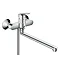 hansgrohe Logis Single Lever Manual Bath Mixer with Long Spout - 71402000 Large Image