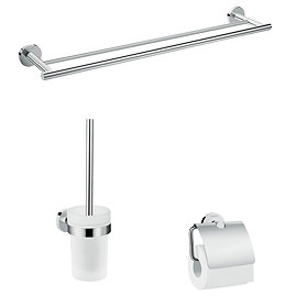 hansgrohe Logis Universal 3-Piece Bathroom Accessories Set - 41727000 Large Image