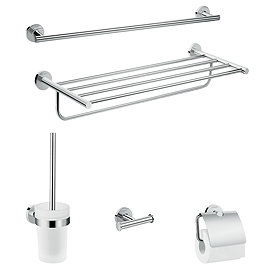 hansgrohe Logis Universal 5-Piece Bathroom Accessories Set - 41728000 Large Image