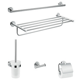 hansgrohe Logis Universal 5-Piece Bathroom Accessories Set - 41728000 Large Image