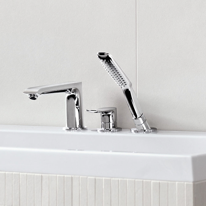 hansgrohe Metris 3-Hole Deck Mounted Single Lever Bath Mixer - 31190000  Feature Large Image