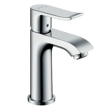 hansgrohe Metris Cloakroom Single Lever Basin Mixer 100 with Pop-up Waste - 31088000  Profile Large 